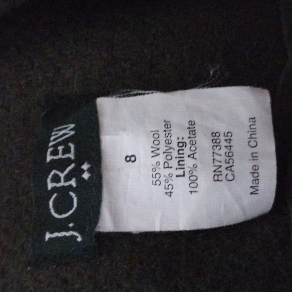 J. Crew Army Green Hooded Wool Peacoat l Acetate Lining l Size Small - Picture 10 of 10